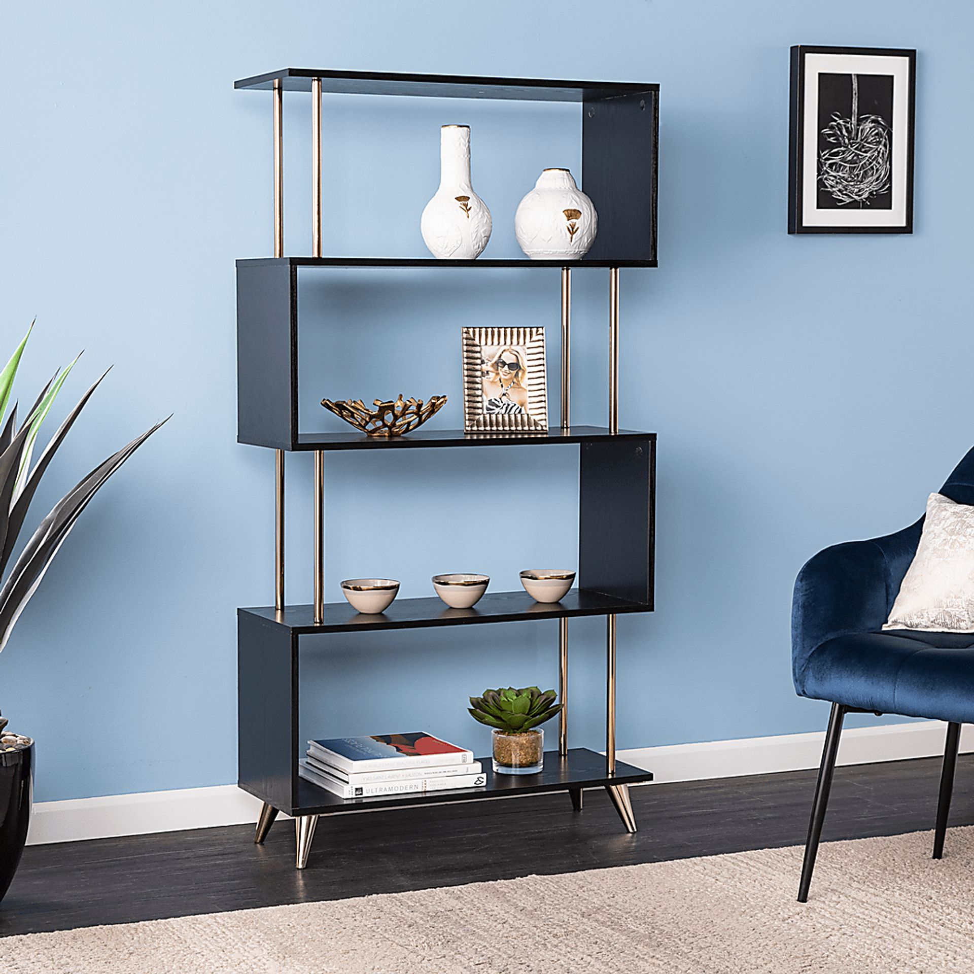 Fontenot Black Bookcase - Image 3