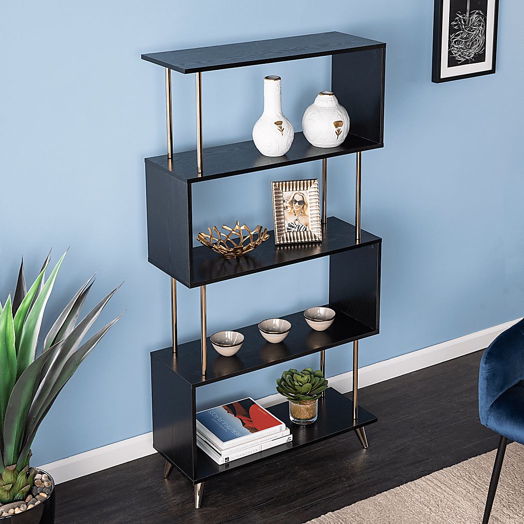 Fontenot Black Bookcase - Thumbnail 5