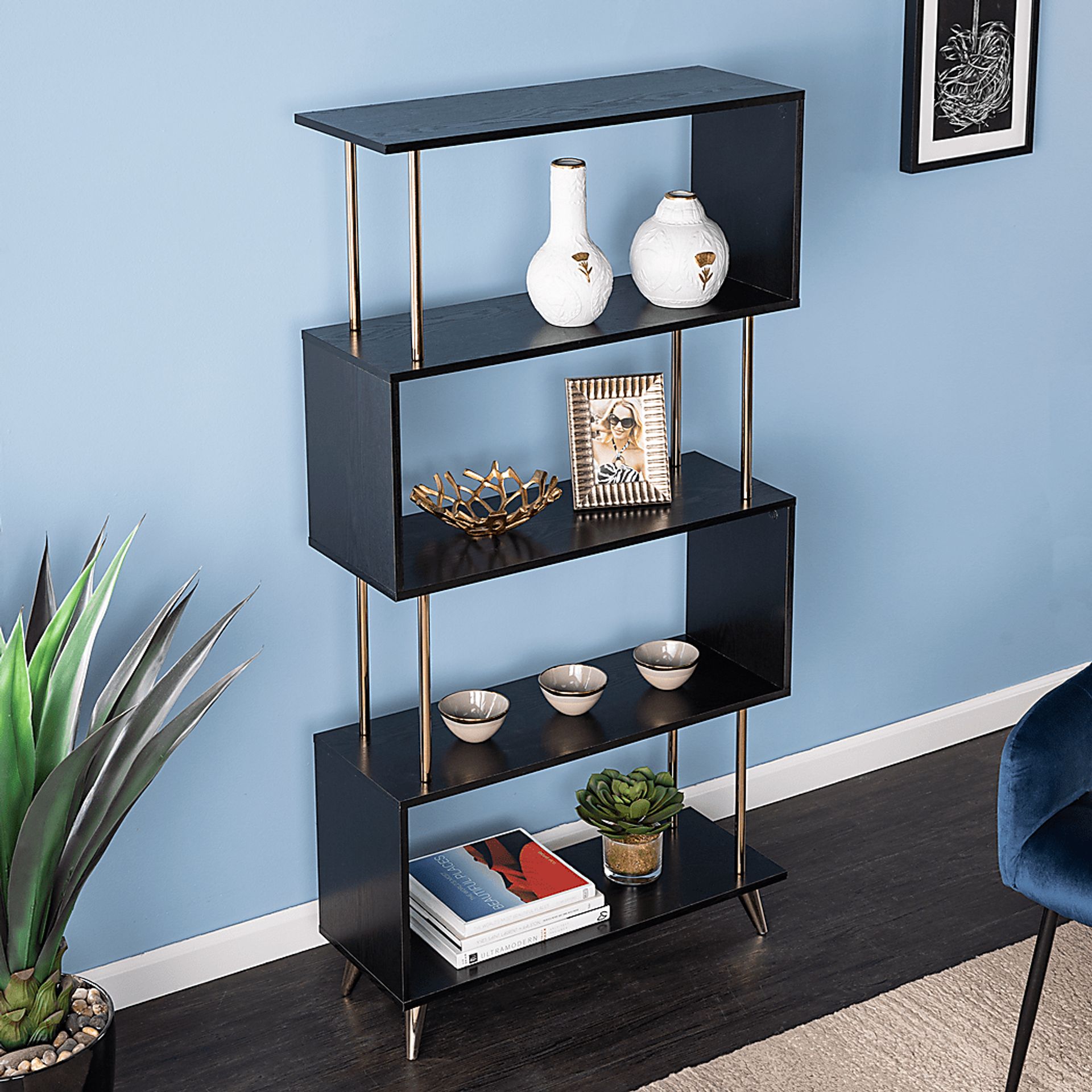 Fontenot Black Bookcase - Image 4