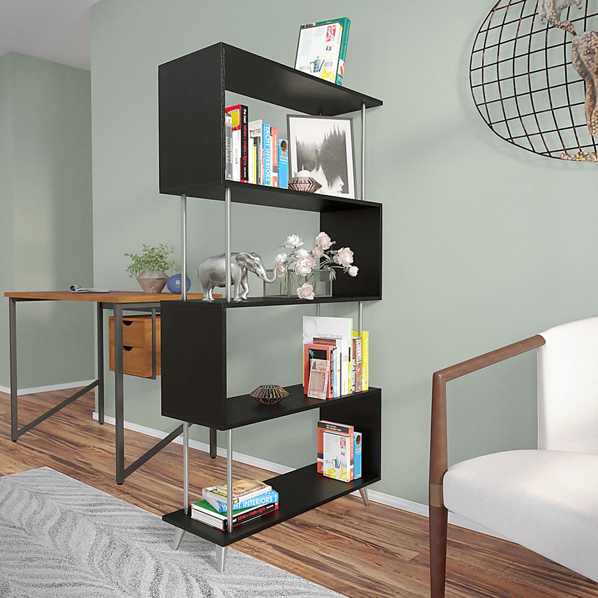 Fontenot Black Bookcase - Image 5