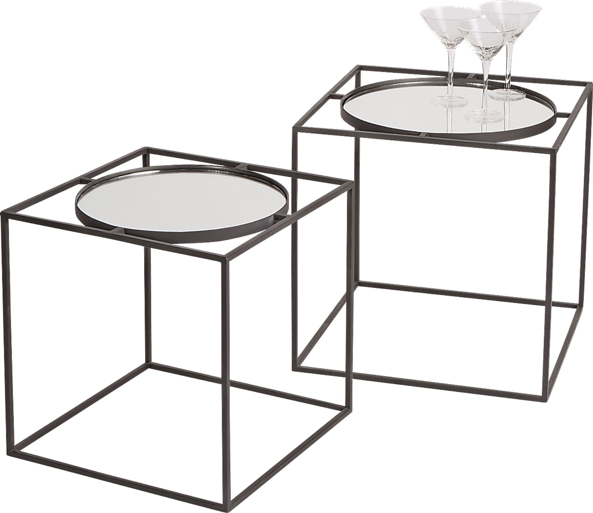 Fonzarelli Black Set of 2 Nesting Tables - Image 1
