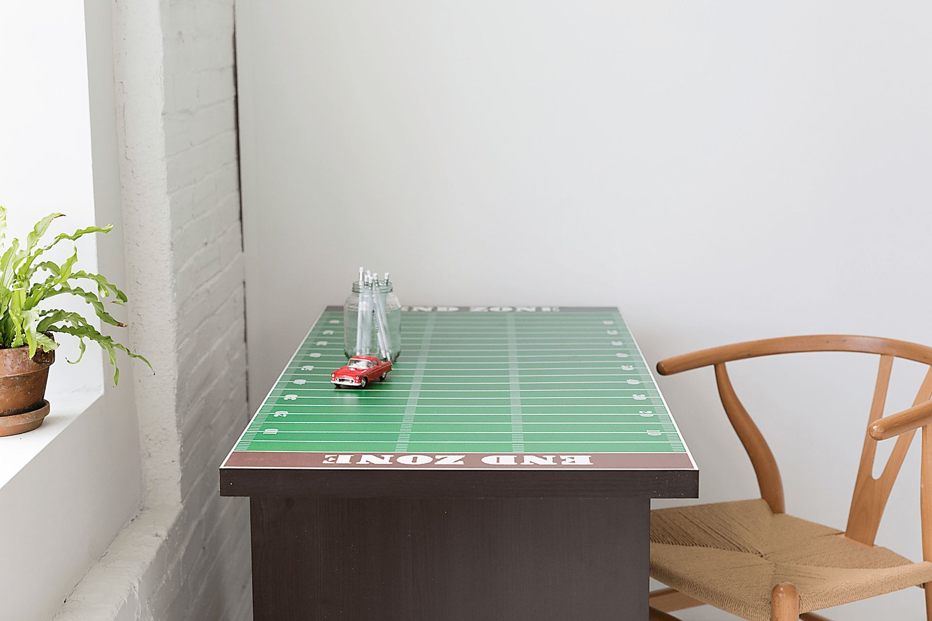 Football Field Green Desk with Drawer - Image 4