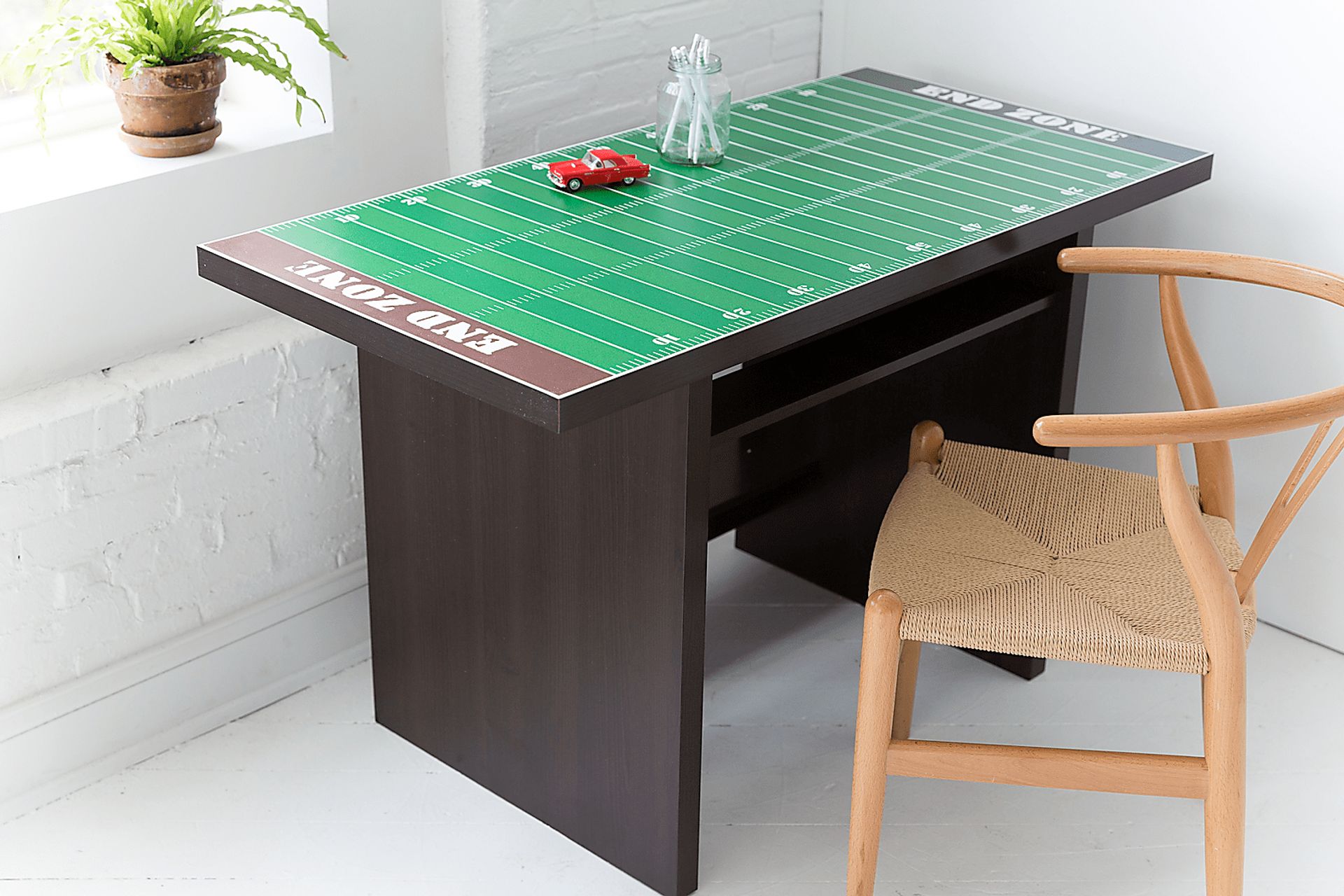 Football Field Green Desk with Shelf - Image 2