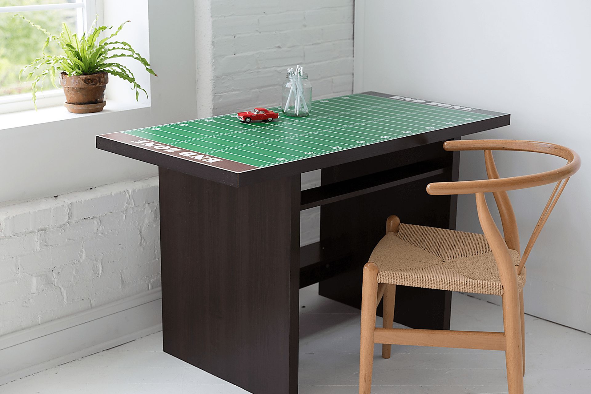 Football Field Green Desk with Shelf - Image 3
