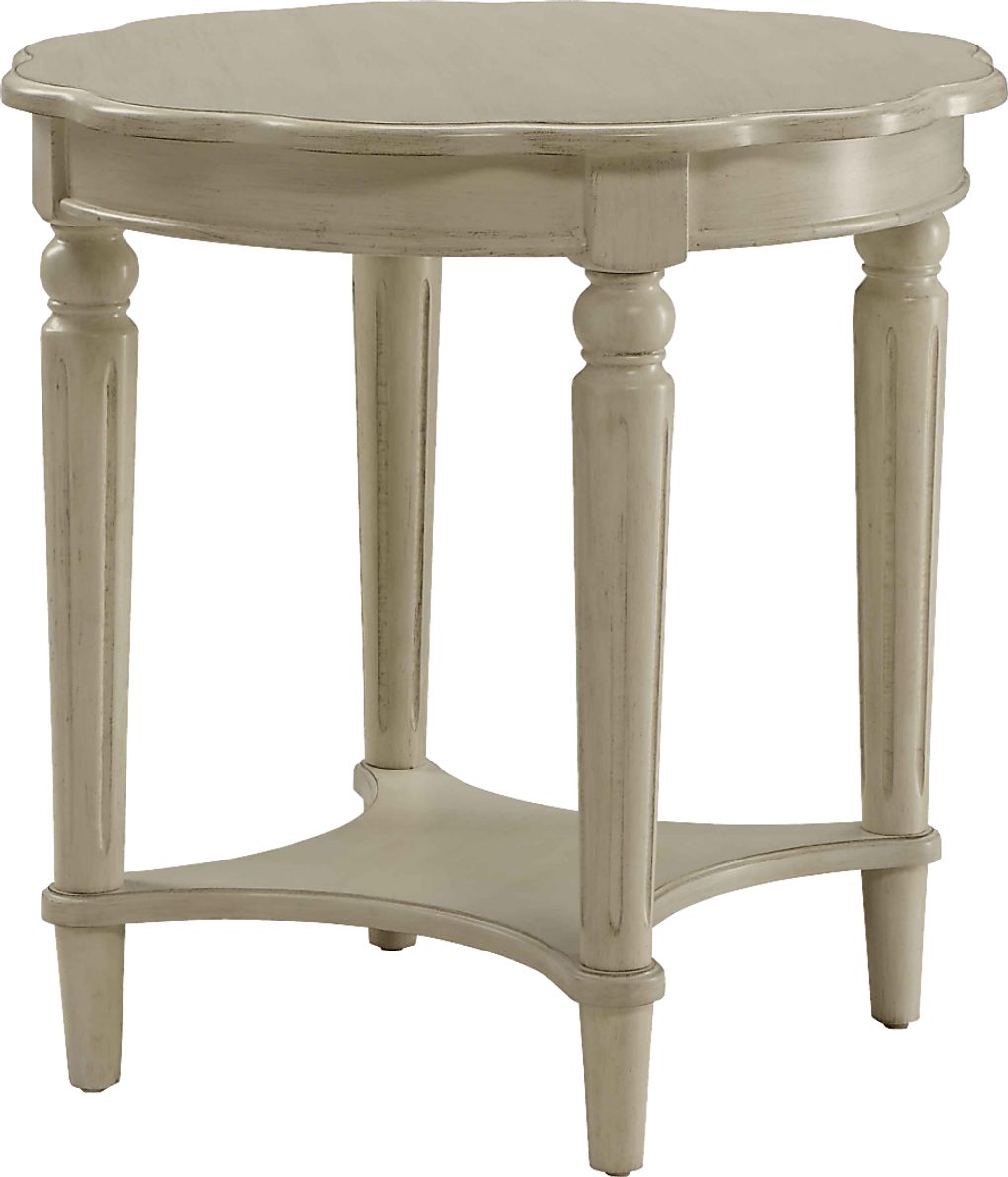 Fordon White Accent Table