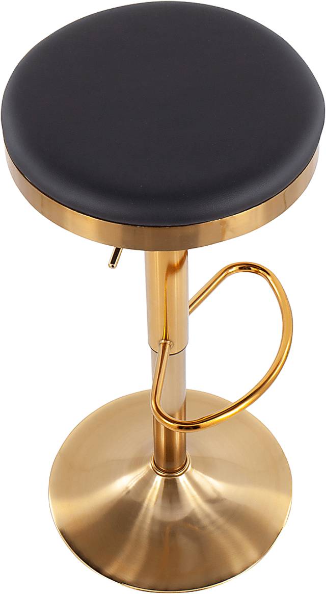 Foremere Black Swivel Barstool, Set of 2 - Thumbnail - Image 4