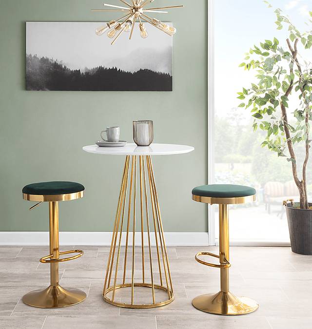Foremere Green Swivel Barstool, Set of 2 - Thumbnail - Image 7