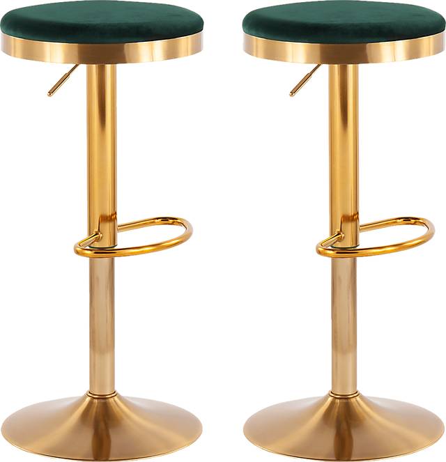 Foremere Green Swivel Barstool, Set of 2 - Thumbnail - Image 1