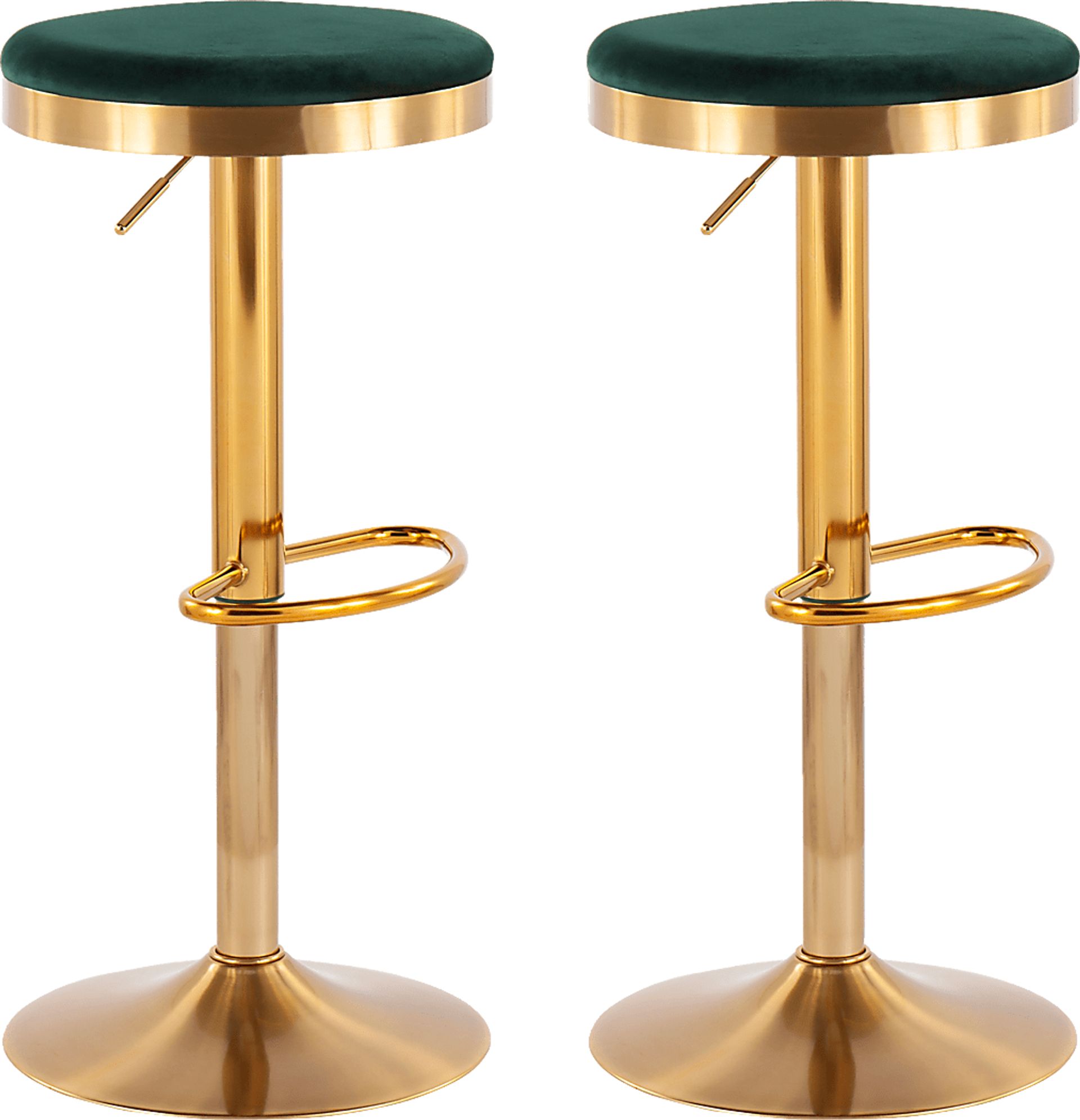 Foremere Green Swivel Barstool, Set of 2 - Image 1