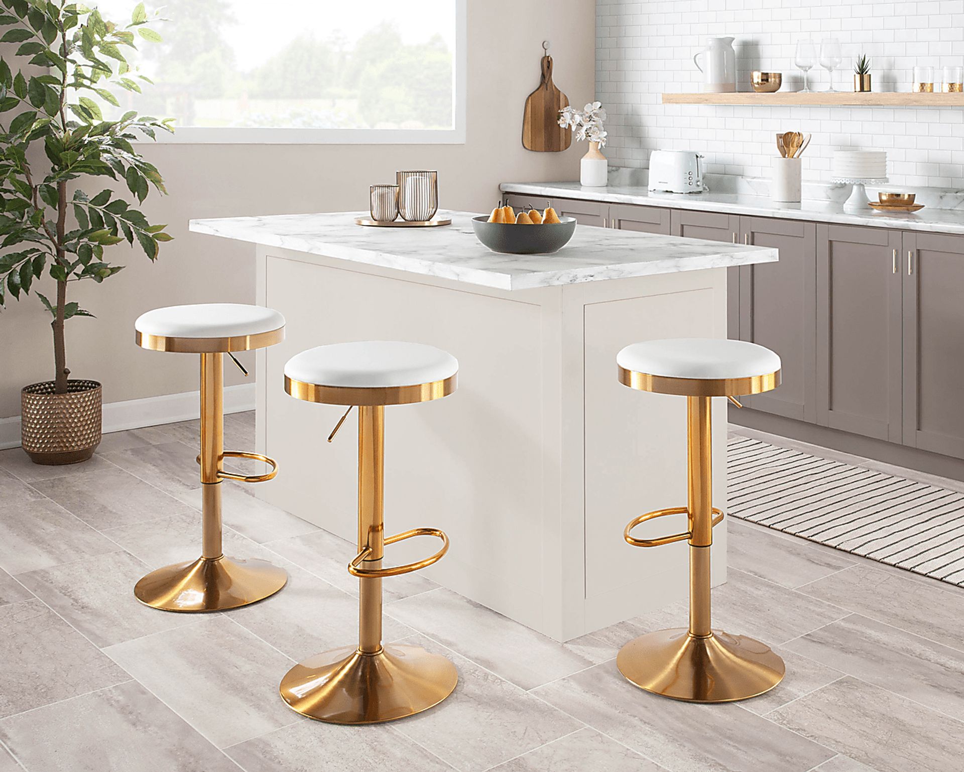 Foremere White Swivel Barstool, Set of 2 - Image 6