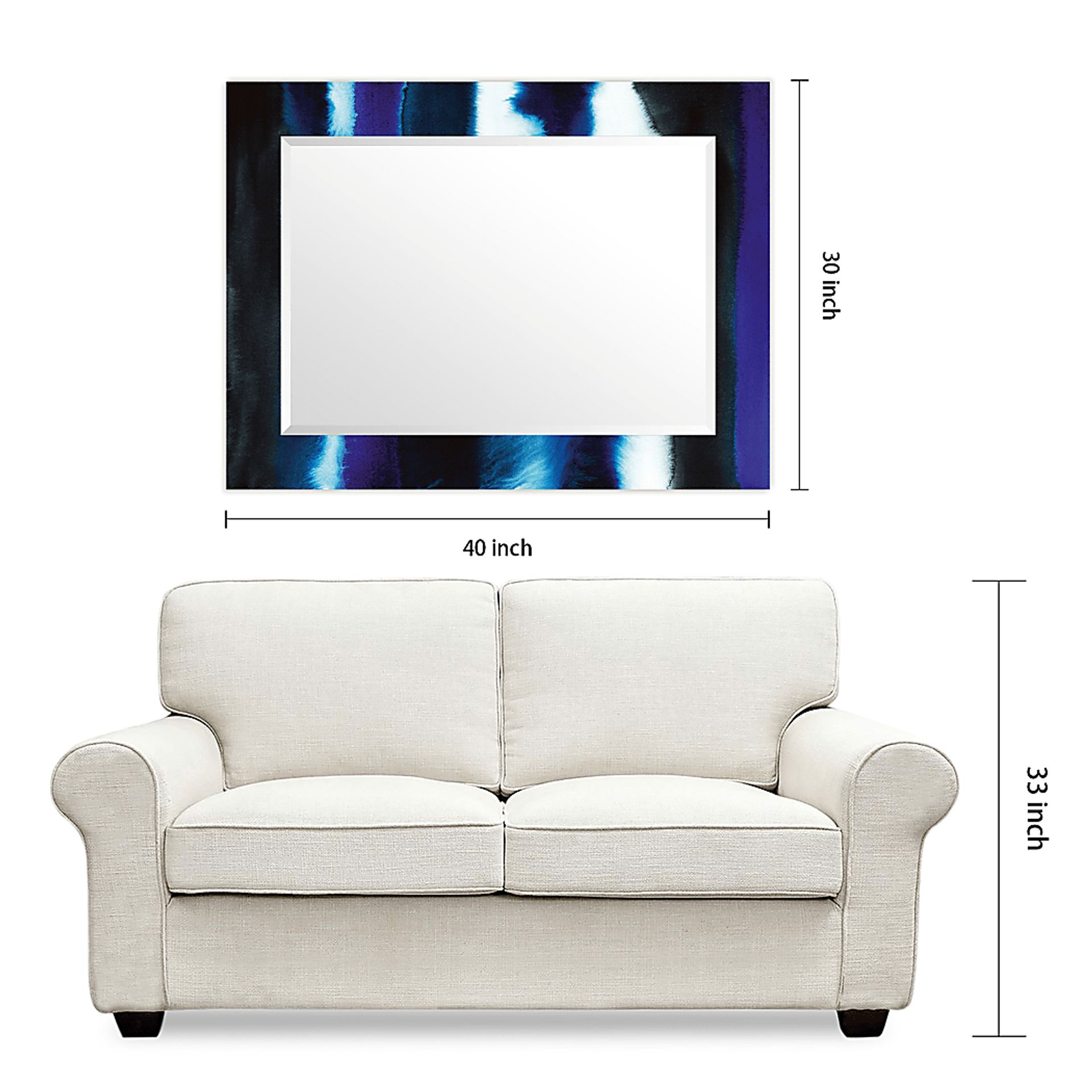 Foreson Blue Wall Mirror - Image 8