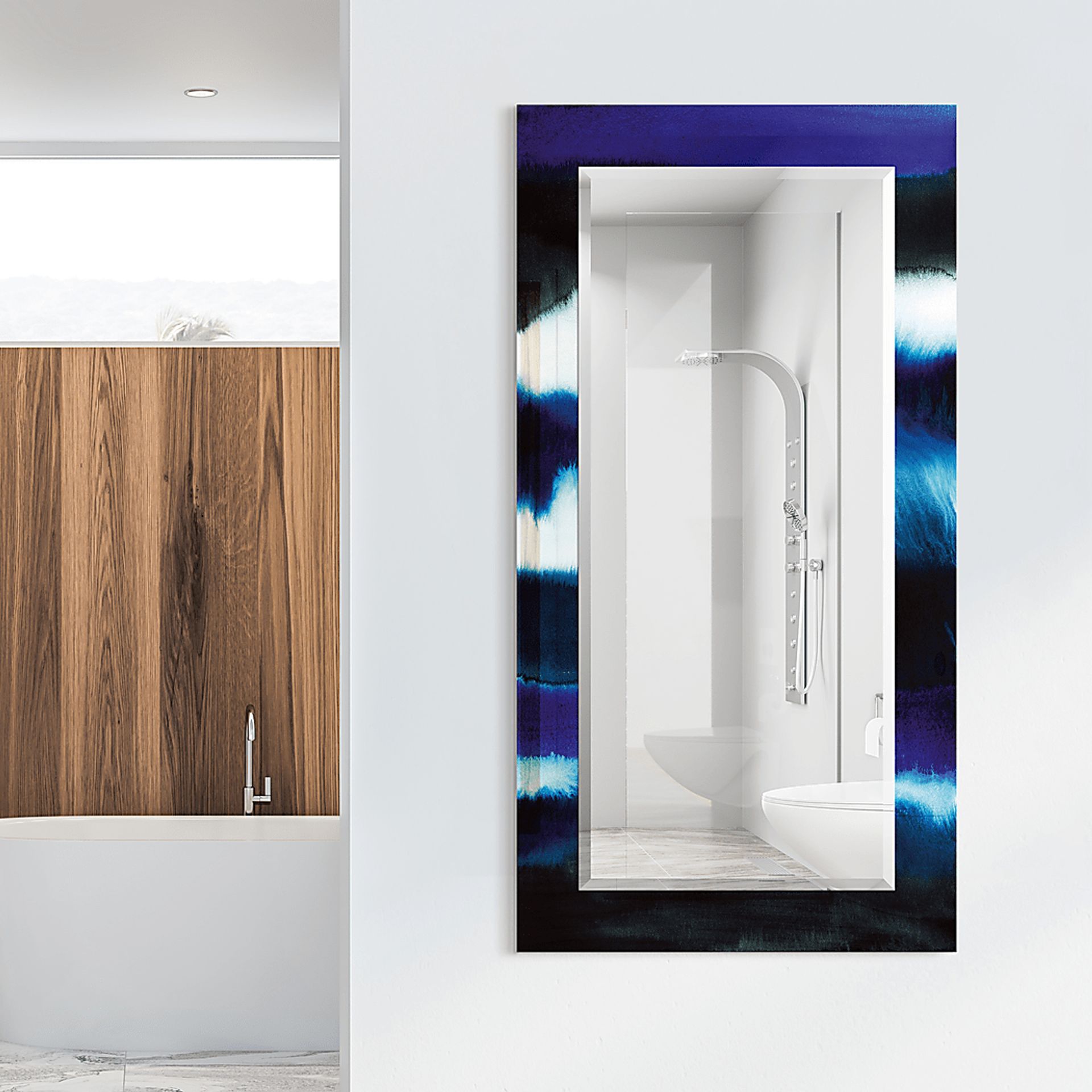 Foreson Blue Wall Mirror - Image 2