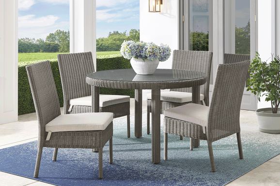 Forest Hills Gray 5 Pc Round Outdoor Dining Set