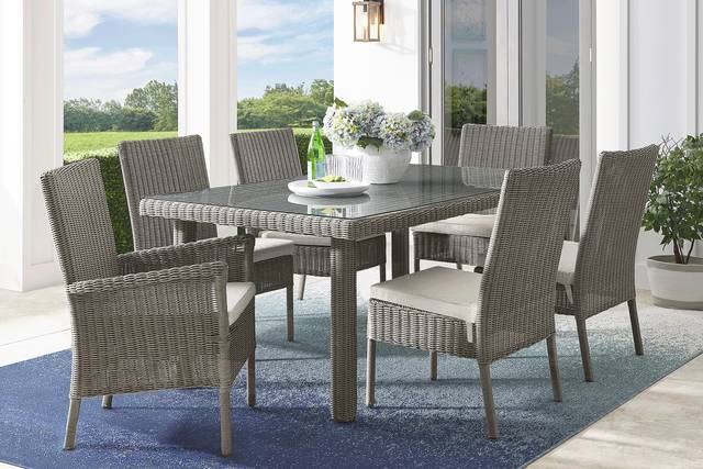 Forest Hills Gray 7 Pc Outdoor Dining Set - Thumbnail - Image 1
