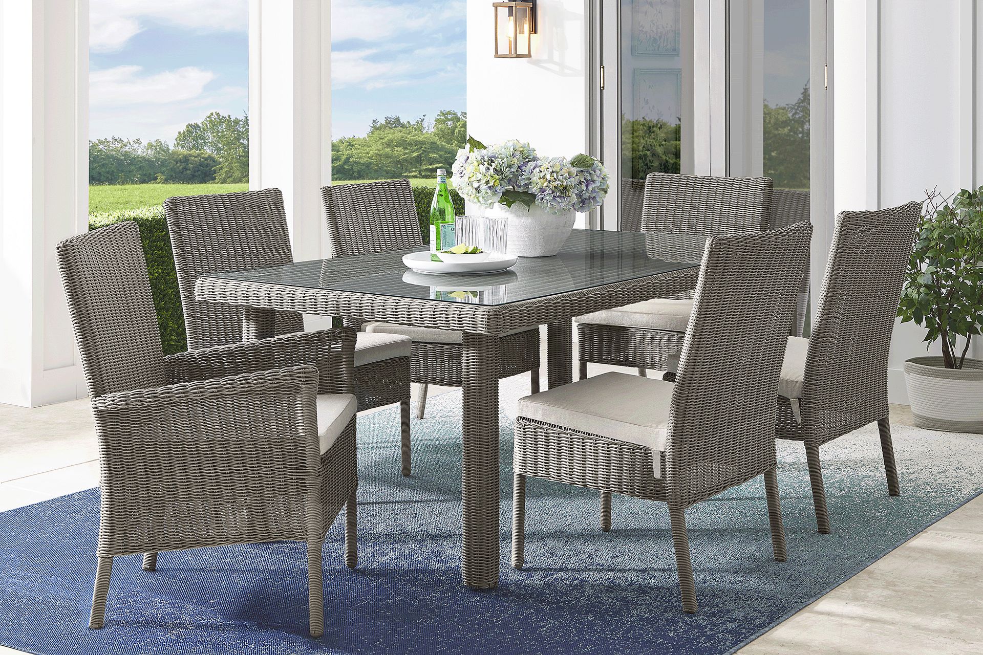 Forest Hills Gray 7 Pc Outdoor Dining Set - Image 1