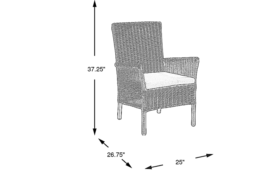 Forest Hills Gray Outdoor Arm Chair