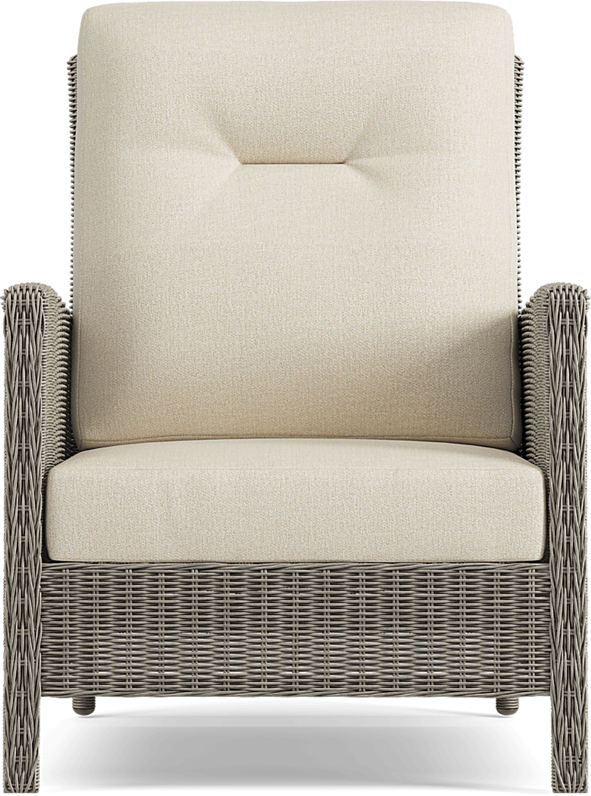 Forest Hills Gray Outdoor Club Chair with Beige Cushions - Image 2
