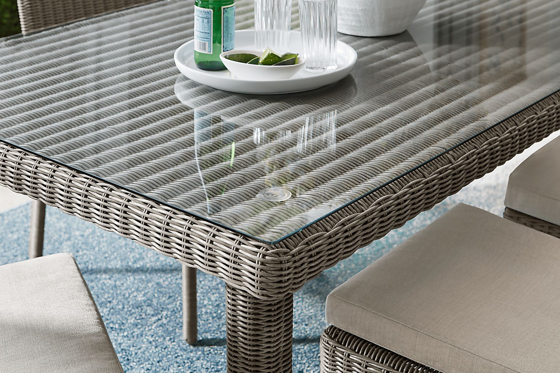 Forest Hills Gray Outdoor Dining Table - Image 3