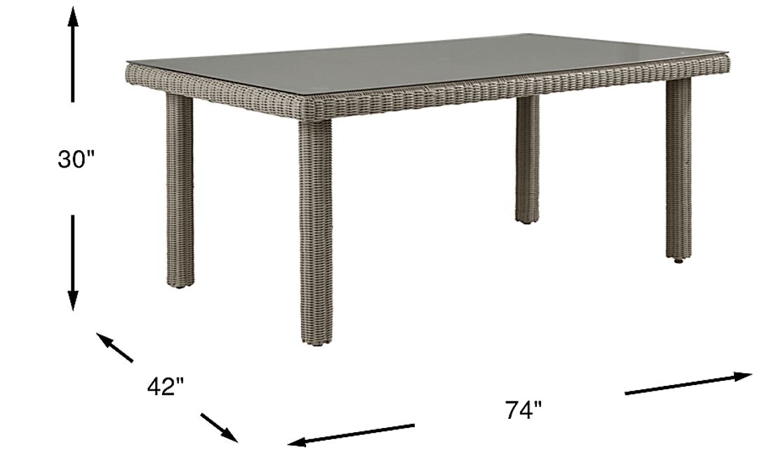 Forest Hills Gray Outdoor Dining Table