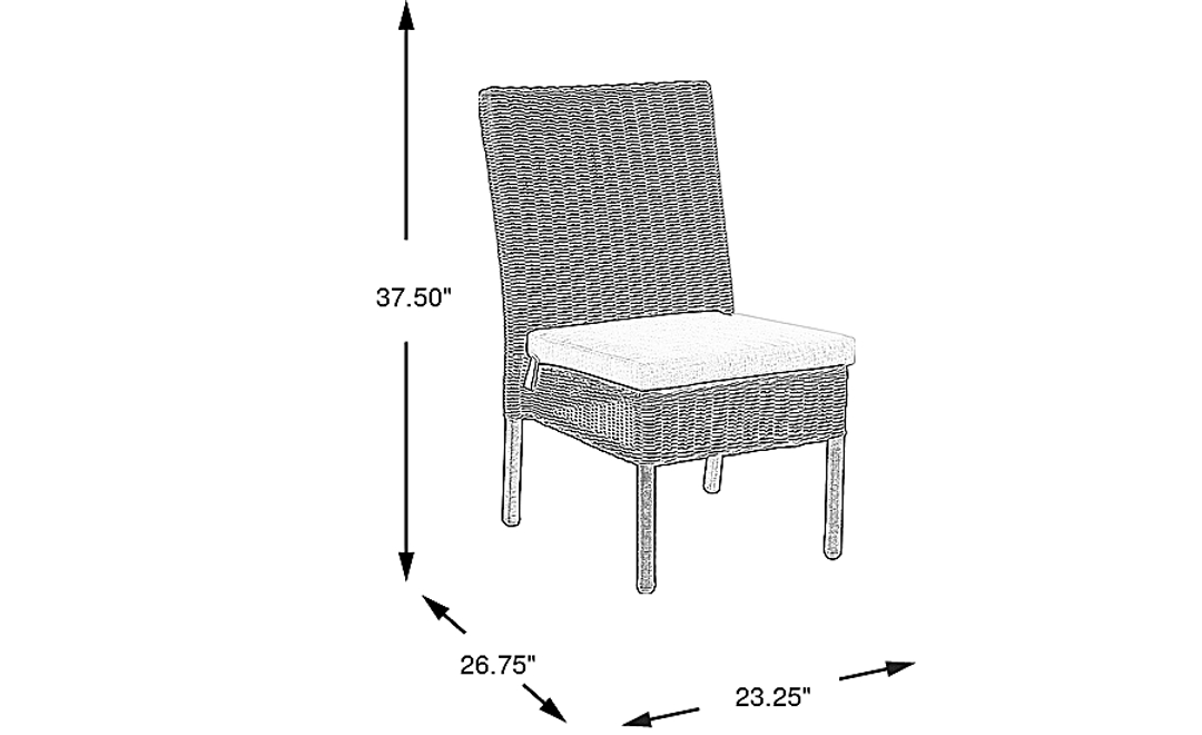 Forest Hills Gray Outdoor Side Chair