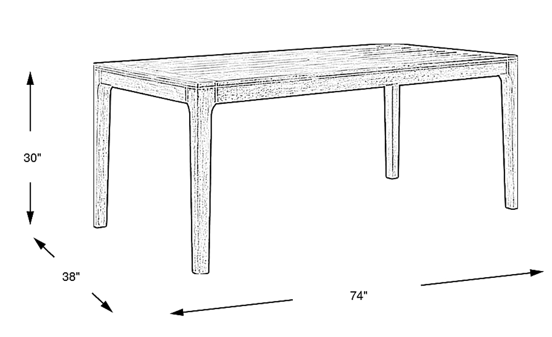 Forest Hills Gray Wood Outdoor Dining Table