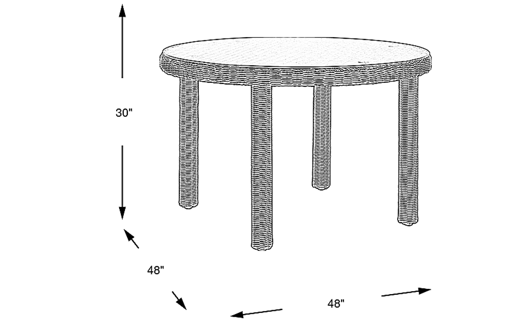 Forest Hills Gray Round Outdoor Dining Table