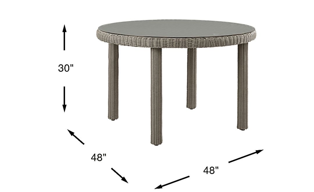 Forest Hills Gray Round Outdoor Dining Table