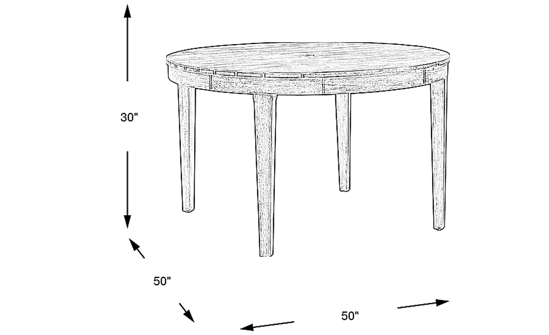 Forest Hills Gray Round Wood Outdoor Dining Table