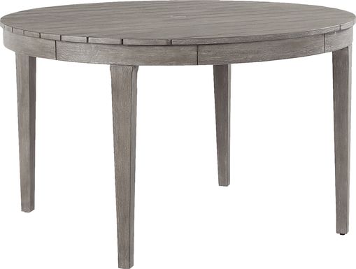 Forest Hills Gray Round Wood Outdoor Dining Table