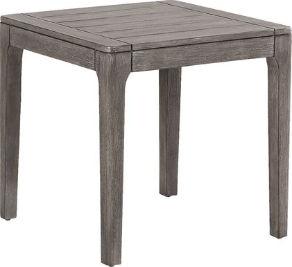 Forest Hills Gray Wood Outdoor End Table