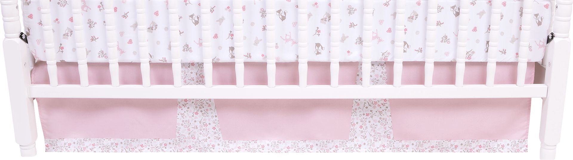 Forest Pals Pink 4 Pc Baby Bedding Set - Image 4