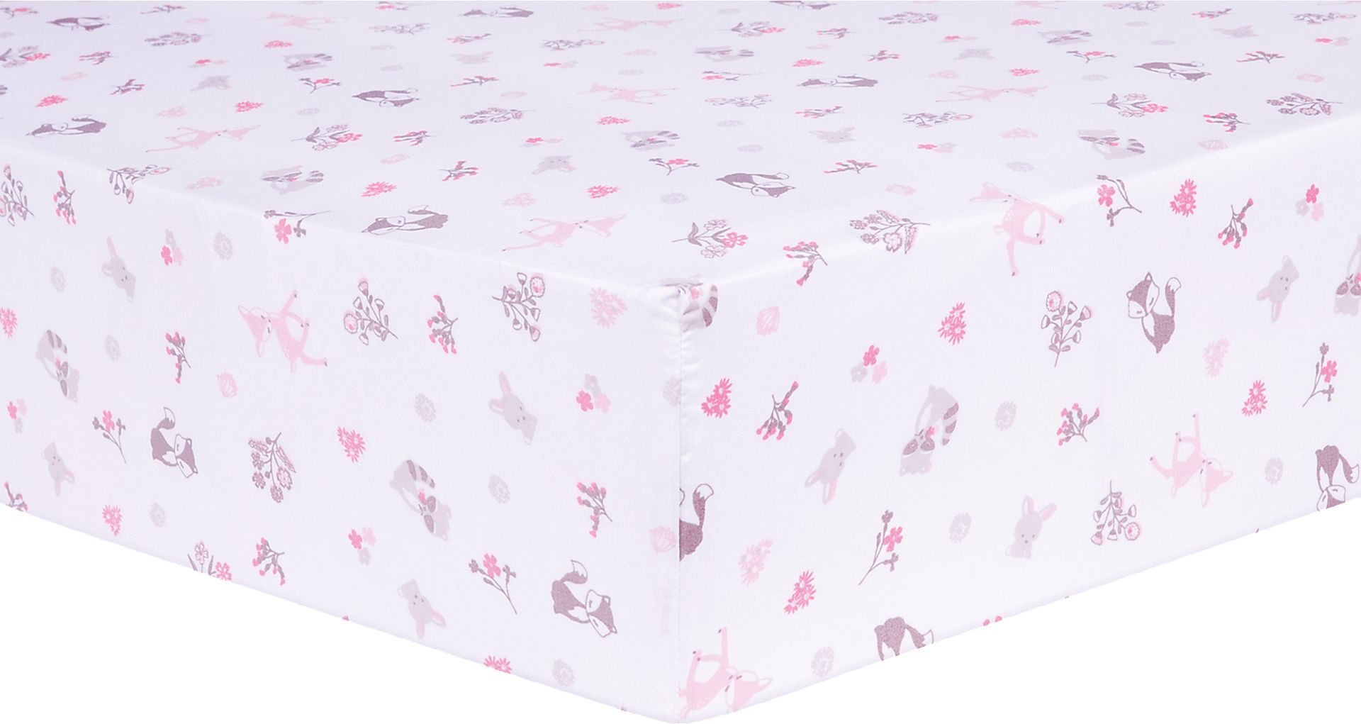 Forest Pals Pink 4 Pc Baby Bedding Set - Image 8