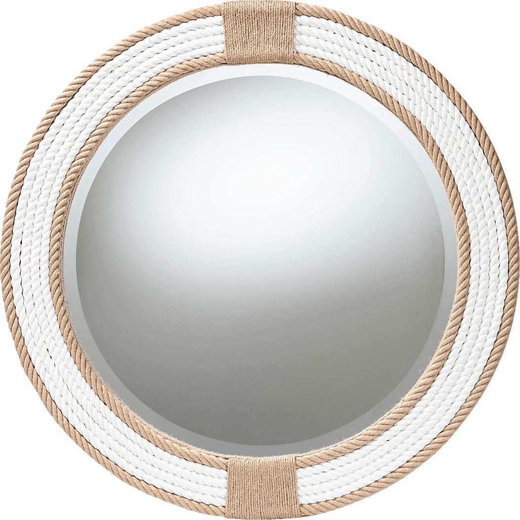 Forestsys White Round Mirror