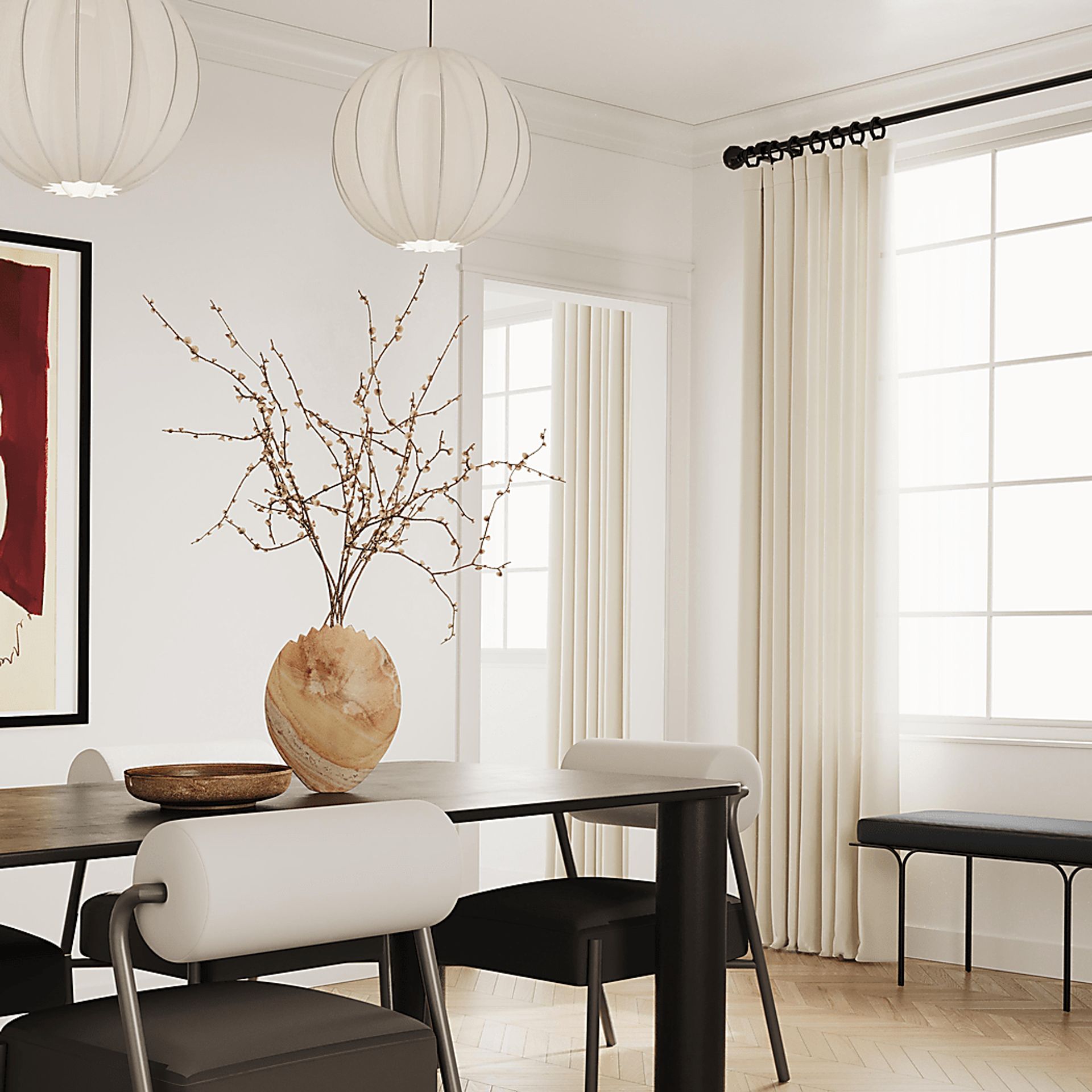 Fornelius Black Dining Table - Image 2