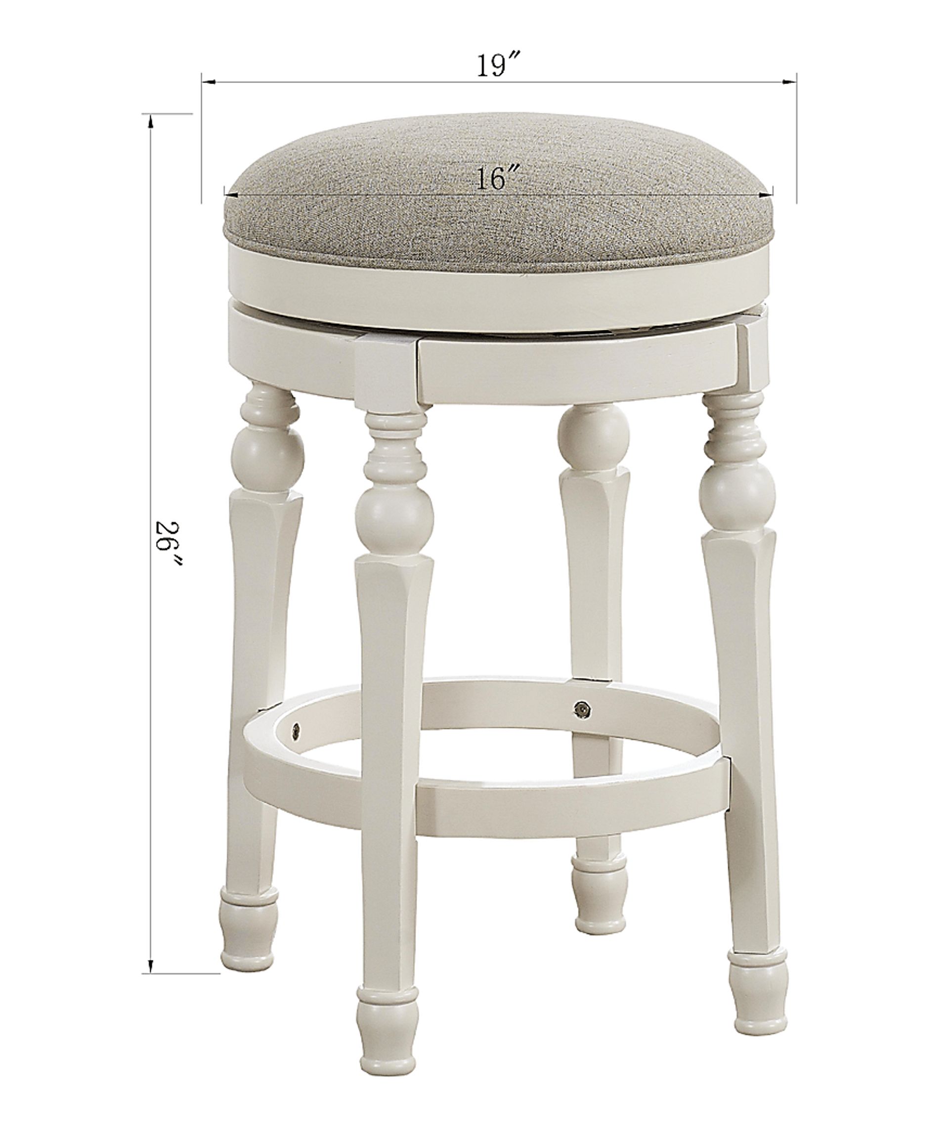 Forstall Beige Swivel Counter Stool - Image 3