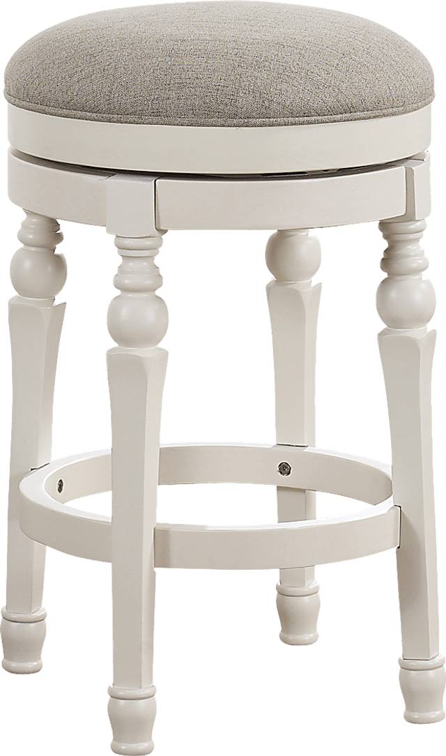 Forstall Beige Swivel Counter Stool - Thumbnail - Image 1