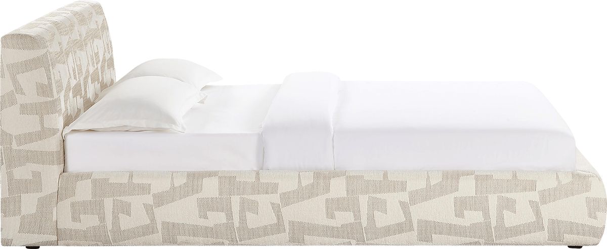 Forswall II Cream Beige Acrylic,Polyester Fabric Queen Bed | Rooms to Go