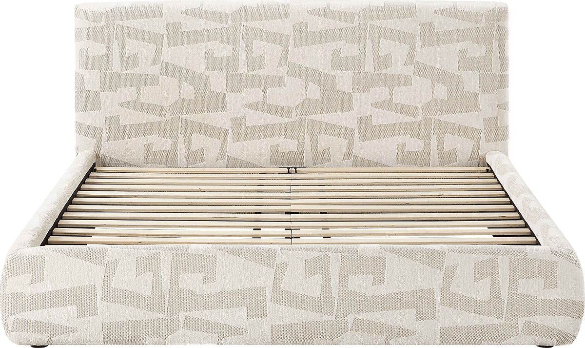 Forswall II Cream Beige Acrylic,Polyester Fabric Queen Bed | Rooms to Go