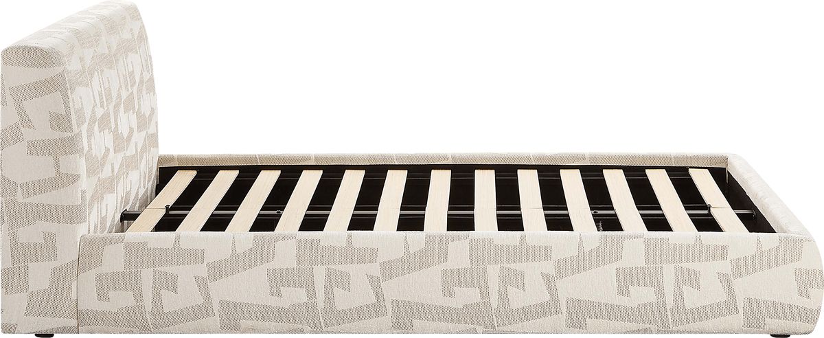 Forswall II Cream Beige Acrylic,Polyester Fabric Queen Bed | Rooms to Go