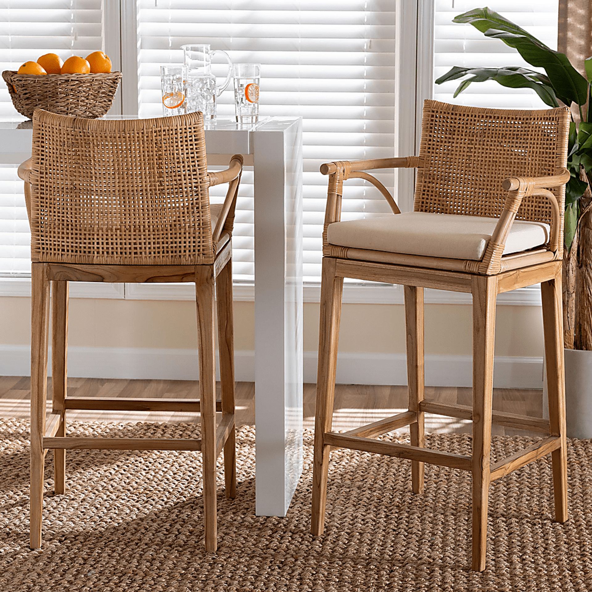 Fortenberry Brown Barstool, Set of 2 - Image 2