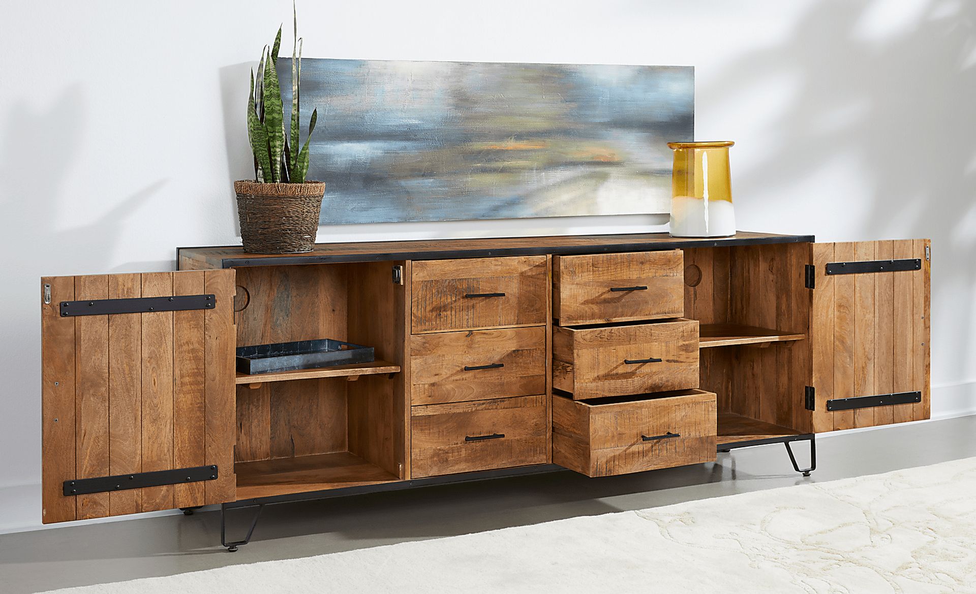 Fortilla Brown Credenza - Image 14