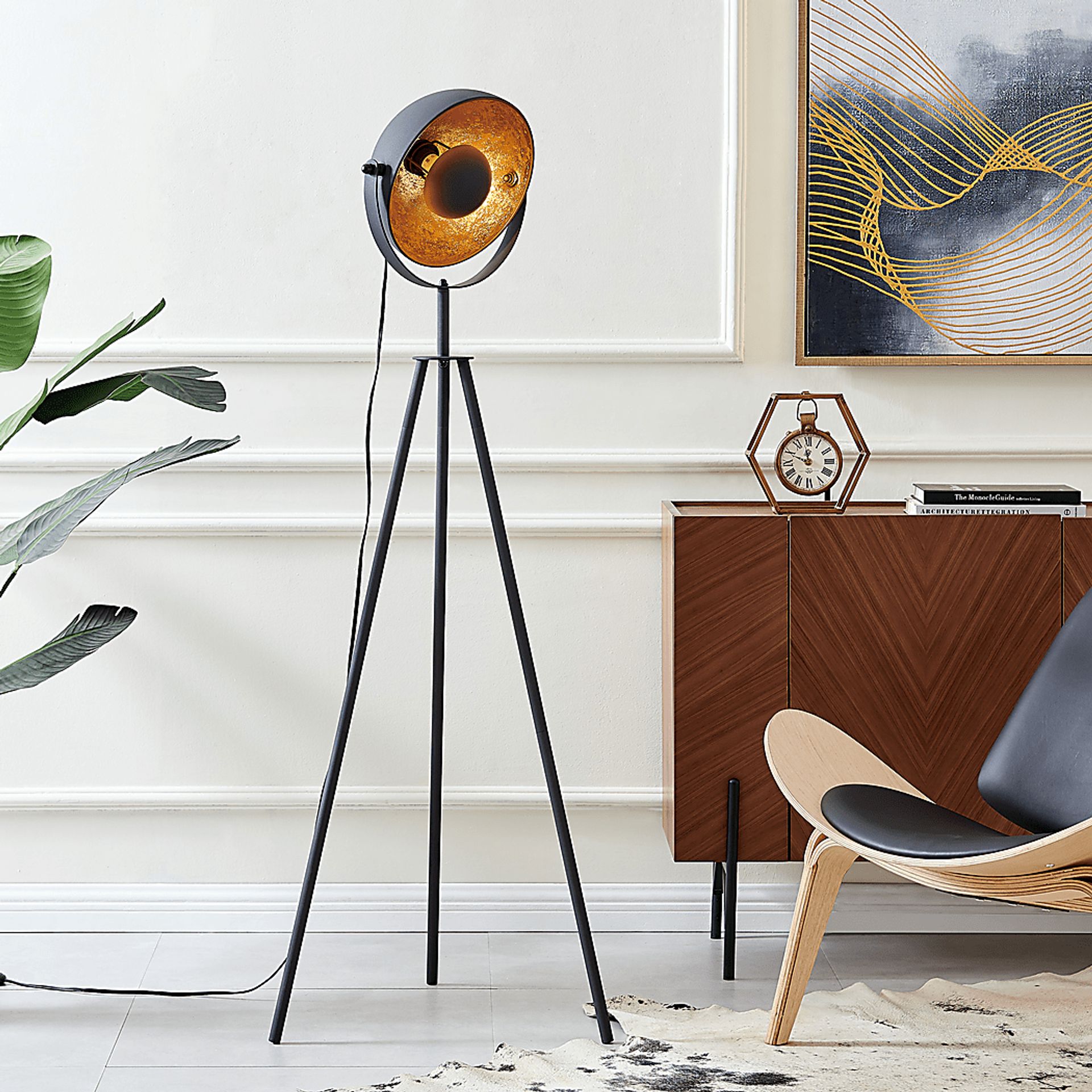 Fortress Court Black Floor Lamp - Image 3