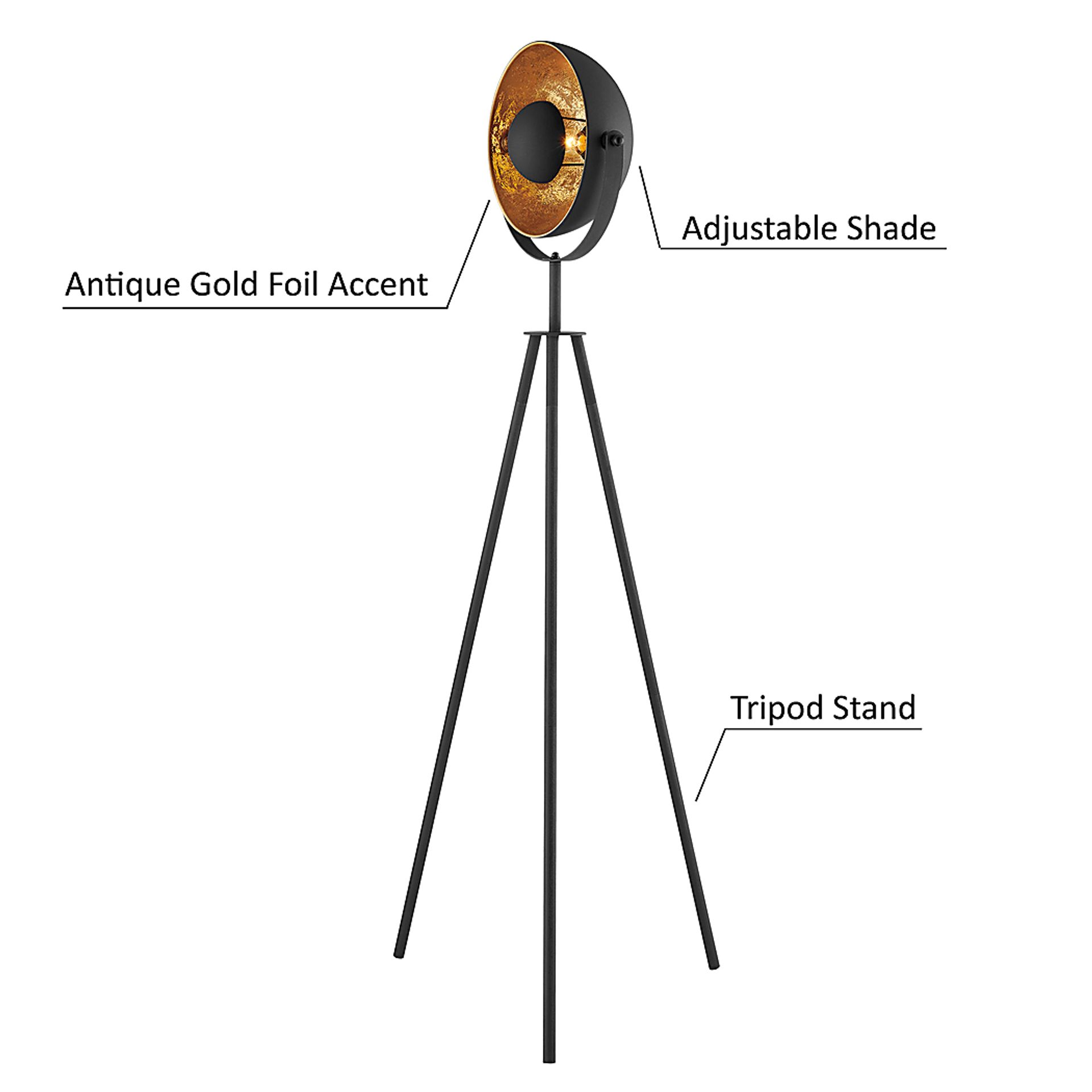 Fortress Court Black Floor Lamp - Image 5