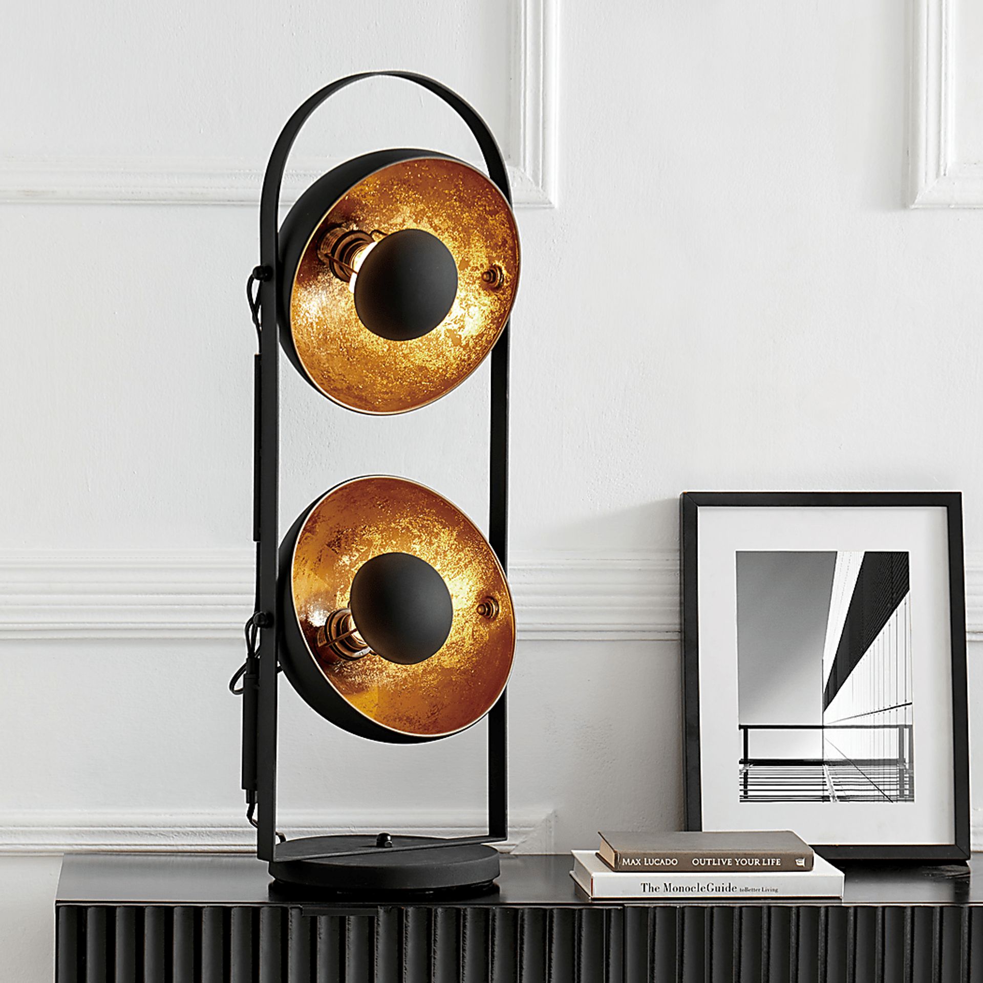 Fortress Court Black Table Lamp - Image 3