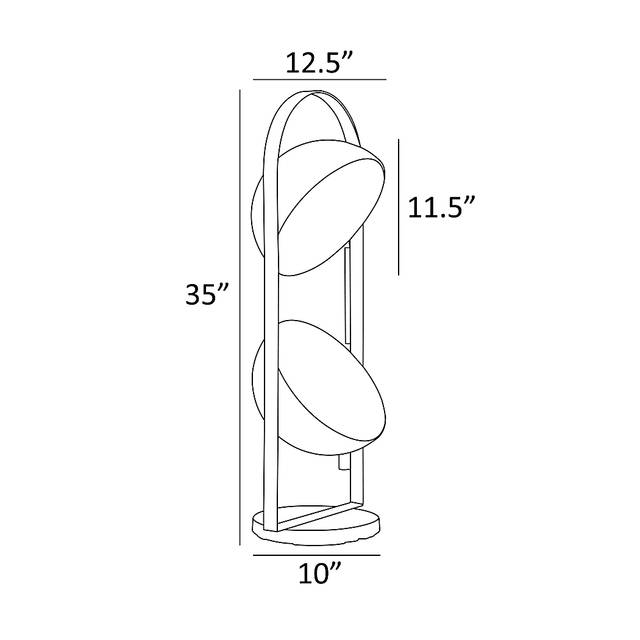 Fortress Court Black Table Lamp - Thumbnail - Image 4