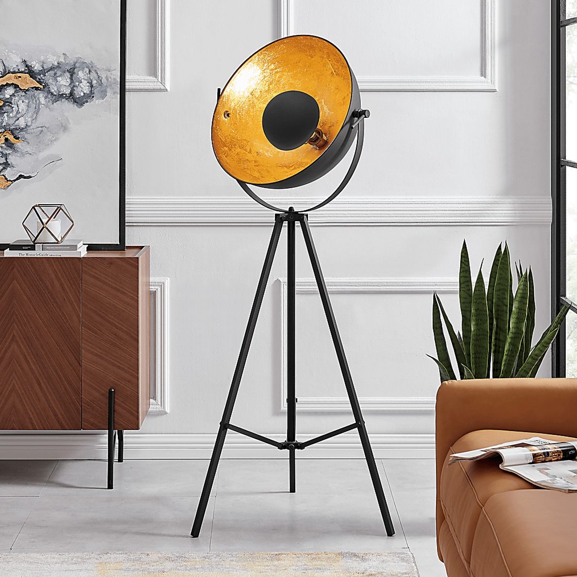 Fortress Point Gold Floor Lamp