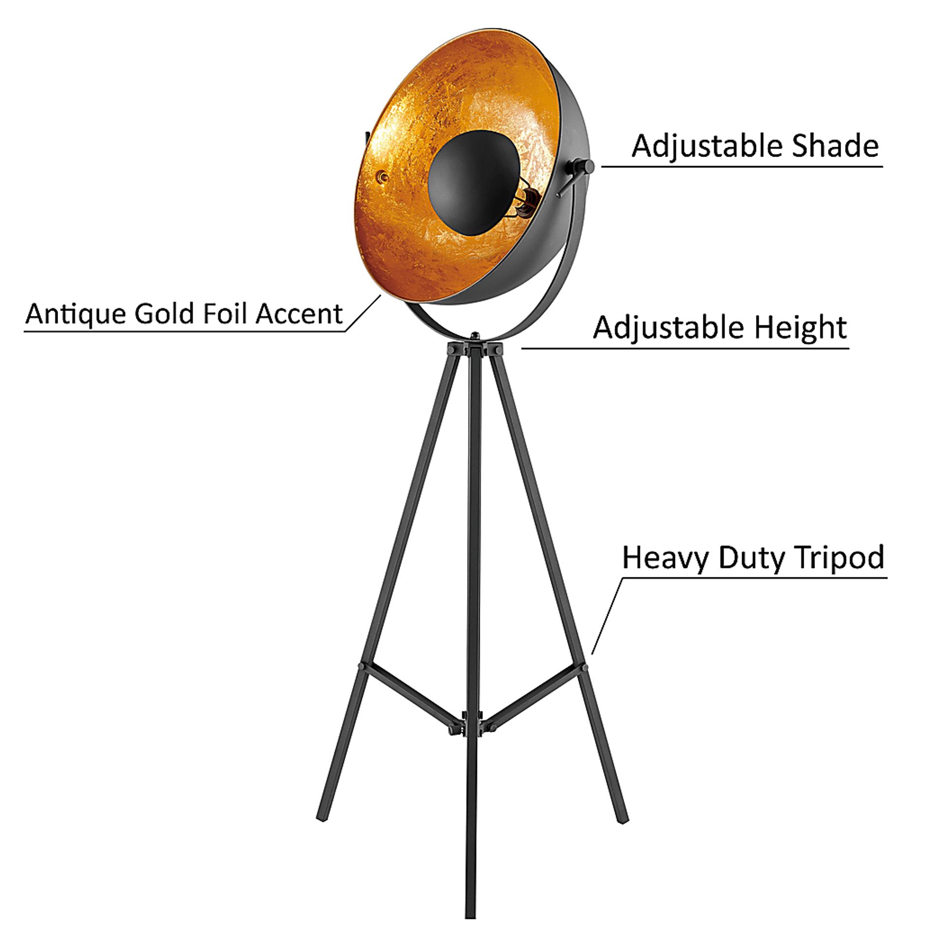Fortress Point Gold Floor Lamp - Image 6