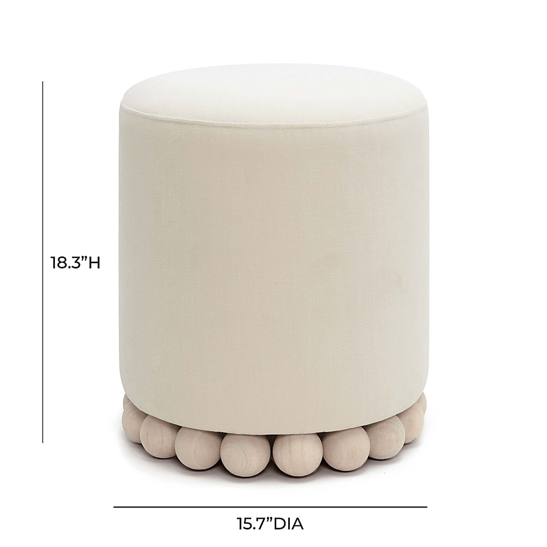 Fosbak II Cream Ottoman - Image 5