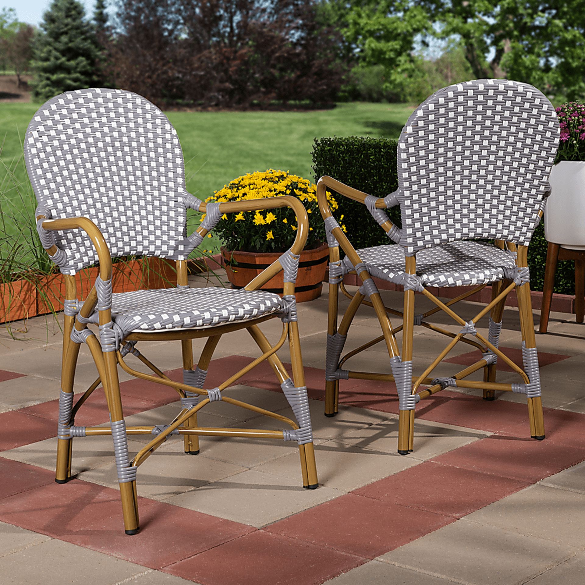 Fossi Gray Arm Chair, Set of 2 - Image 2