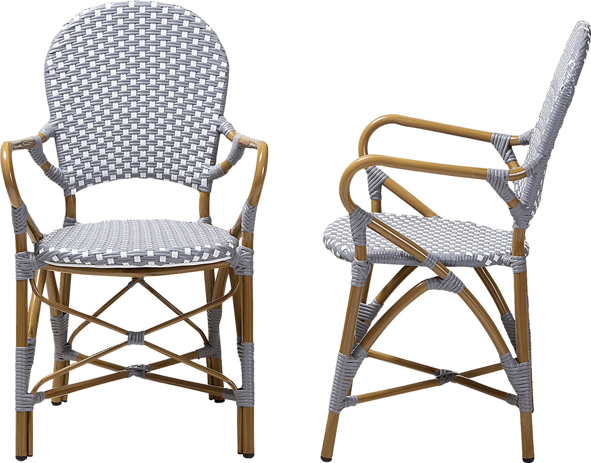 Fossi Gray Arm Chair, Set of 2 - Image 3